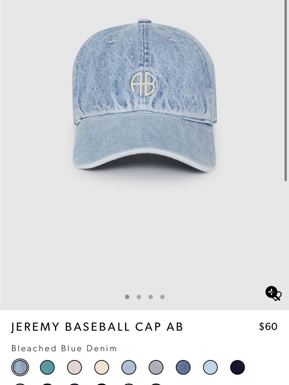 Anine Bing Jeremy Baseball Cap - Bleached Blue Denim